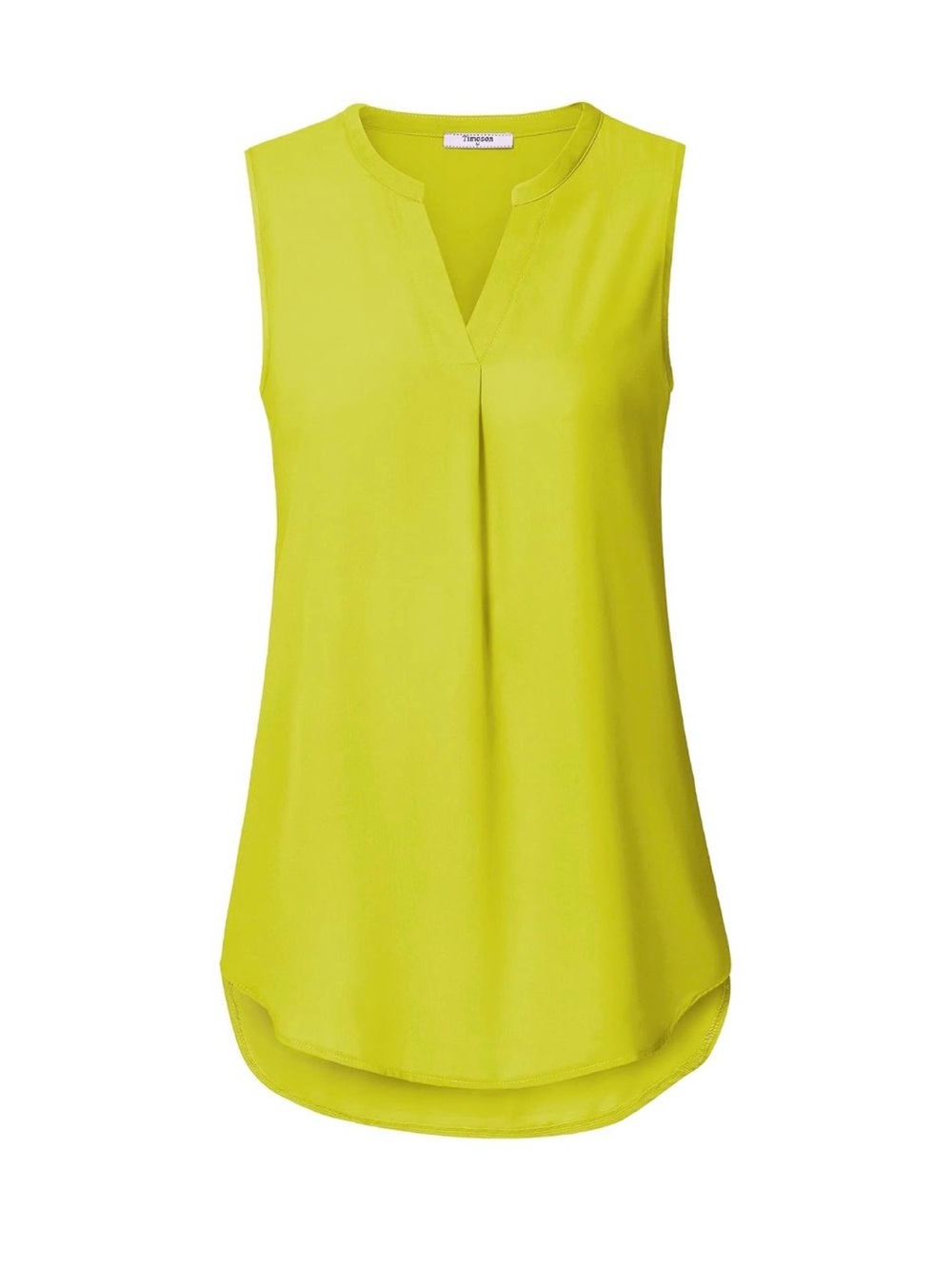 Sleeveless V-Notch Tunic Camisole in Yellow